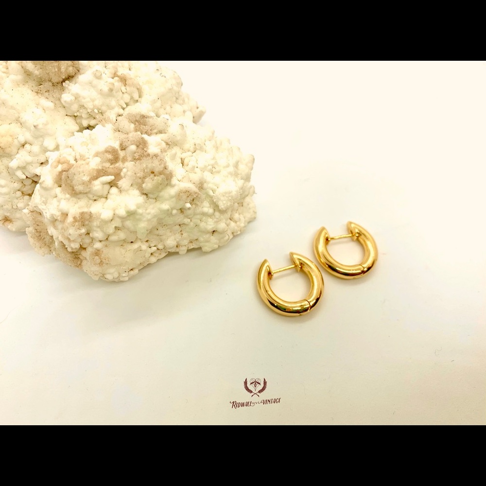 18k simple hoop  earrings ✨